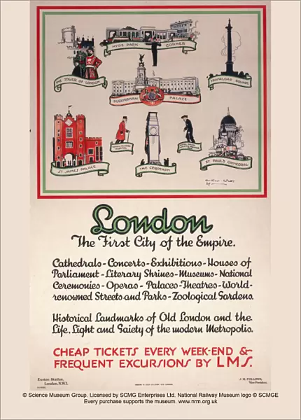 London, The First City of the Empire, LMS poster, 1929