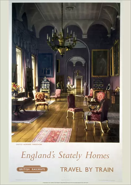 Englands Stately Homes, BR (NER) poster, 1957