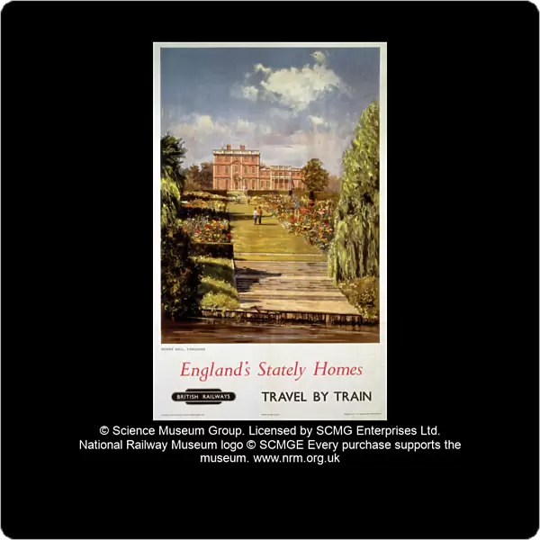 Englands Stately Homes, BR (NER) poster, 1956