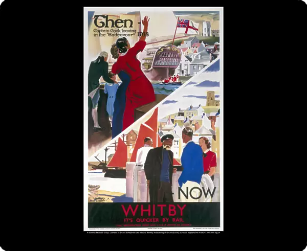 Whitby: Then-Now, LNER poster, 1930-1947