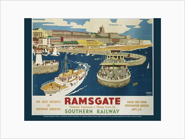 For Jolly Holidays in Southern Sunshine SR poster, Ramsgate, 1939