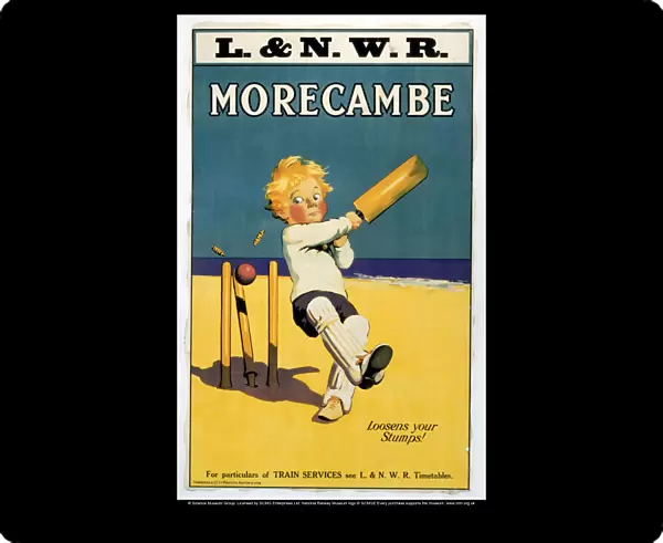 Morecambe Loosens Your Stumps!, LNWR poster, 1923-1947