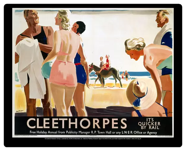 Cleethorpes: Its Quicker by Rail, LNER poster, 1930