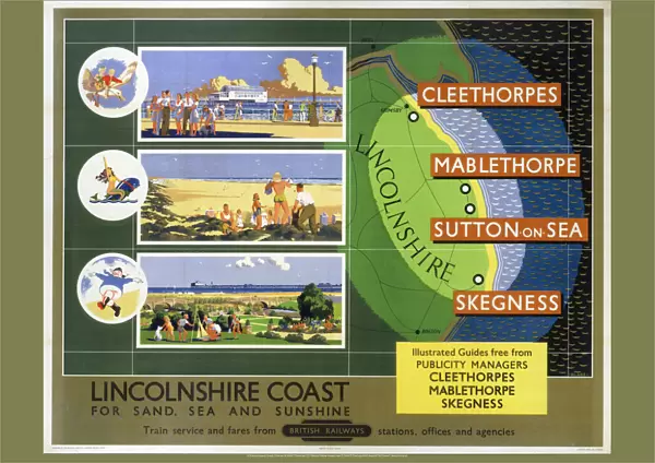 Lincolnshire Coast, BR poster, 1950s