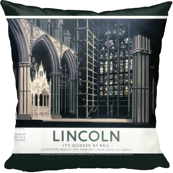 Lincoln: Angel Choir, LNER poster, 1923-1947