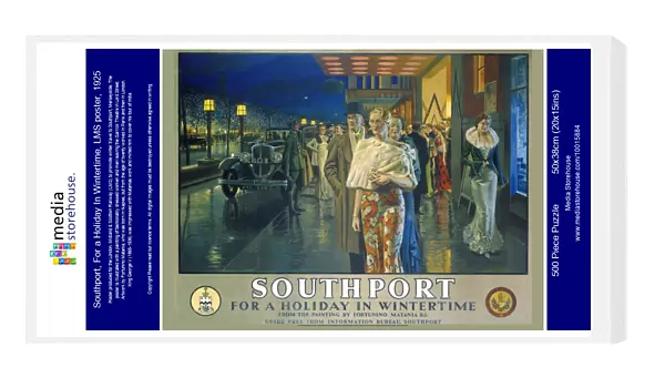 Southport, For a Holiday In Wintertime, LMS poster, 1925