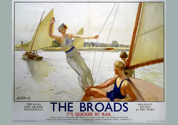 The Broads, LNER poster, 1923-1947