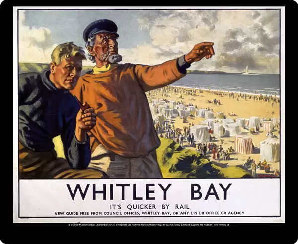 Whitley Bay, LNER poster, 1923-1947