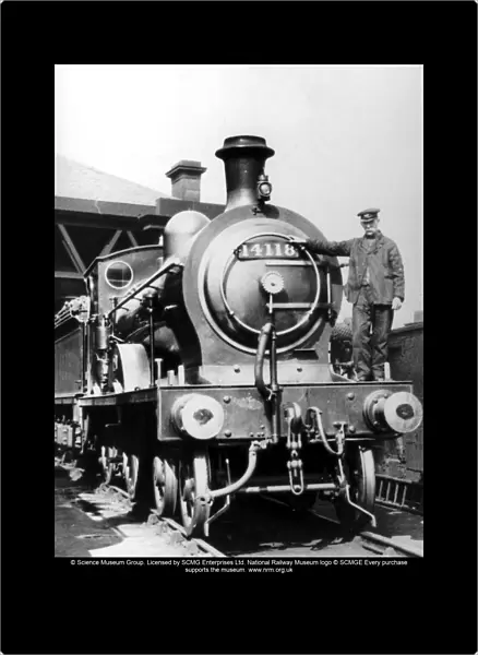 General Strike, 1926. Strikebreaking railwayman with London, Midland and Scottish