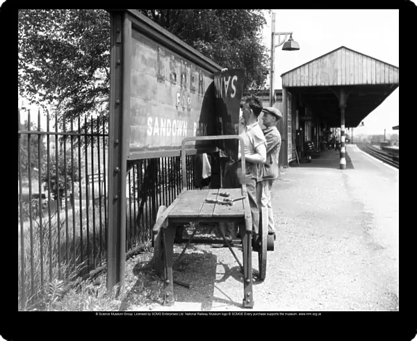 Esher station on the Southern Railway, Surrey, c. 1940