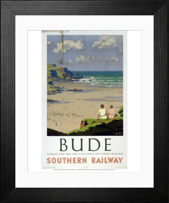 Framed Print : Bude Cornwall Print, 1947 Framed Print : Bude Cornwall Print, 1947