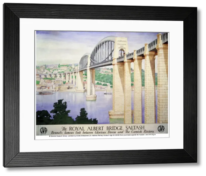 Framed Print : The Royal Albert Bridge Print, 1945 Framed Print : The Royal Albert Bridge Print, 1945