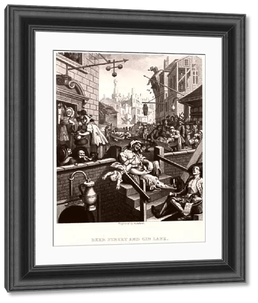 Gin Lane. This print was published as a pair with Beer Street