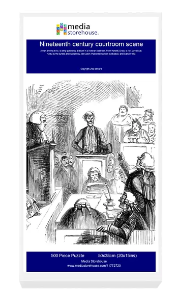 Nineteenth century courtroom scene