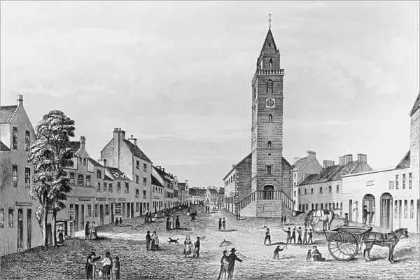 Irvine. High Street, Irvine, Ayrshire, Scotland, circa 1750