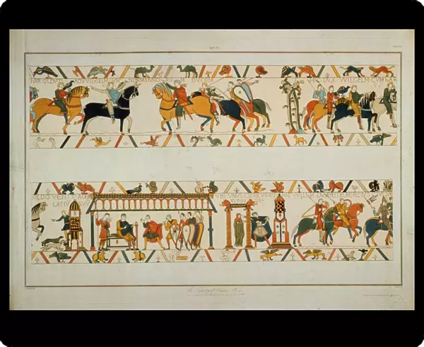 Bayeux Tapestry Scene - William the Conqueror rescues the future King Harold II