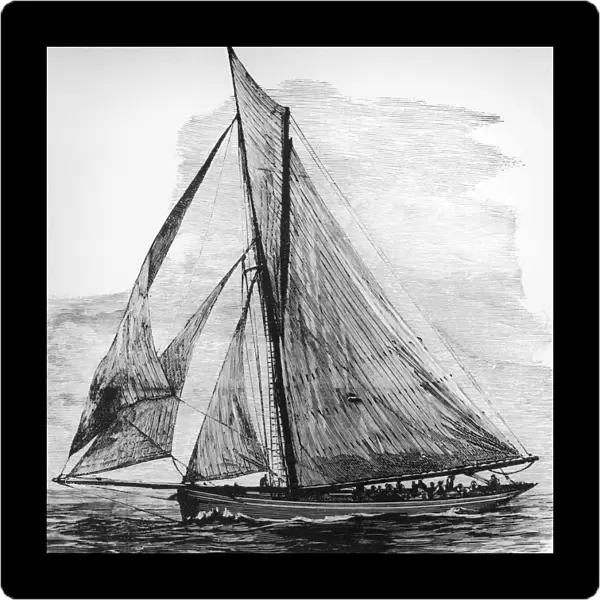 Puritan Yacht winner of the fifth Americas Cup sailing race, 1885