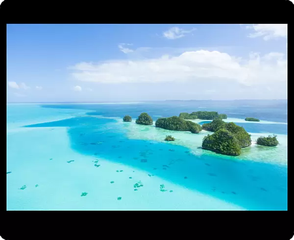 Tropical paradise islands and clear blue sea