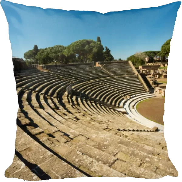 The theatre in the Ancient Roman harbour city of Ostia Antica in Rome, Italy