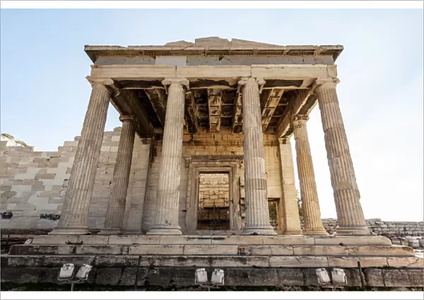 The Erechtheion, an ancient Greek temple on the North side of the Acropolis