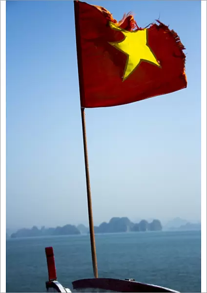 Vietnamese flag waving