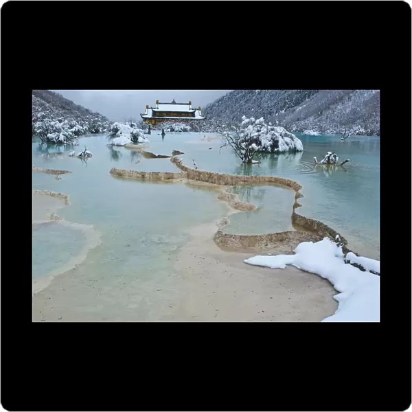 Huanglong Temple and Five-Colored Pool, Huanglong National Park, Sichuan Province, China