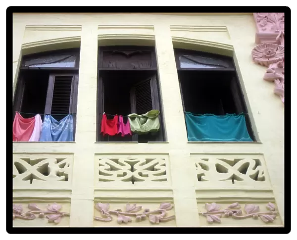 Balcony with laundry, Havana, Cuba