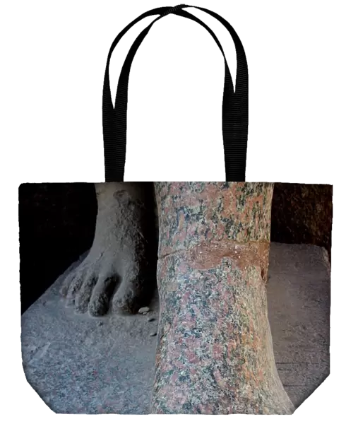 Feet of granite statue, Karnak, Egypt