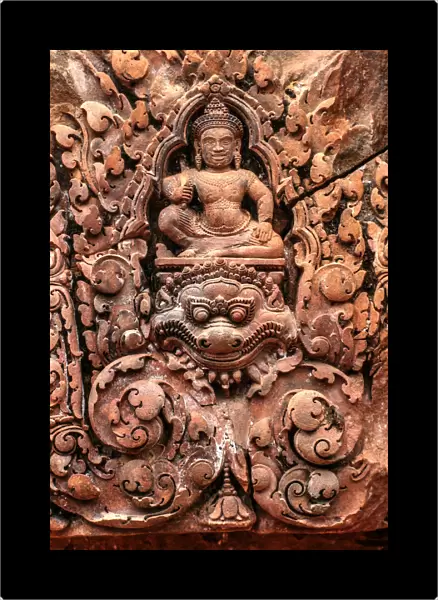 Carving at Banteay Srei, Angkor temples