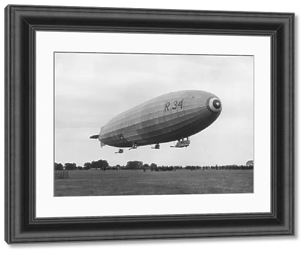 Airship. July 1919: The arrival of the R34 airship at Pulham