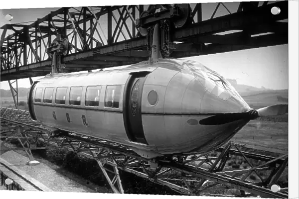 Railplane. The Bennie railplane being demonstrated at Glasgow, Scotland