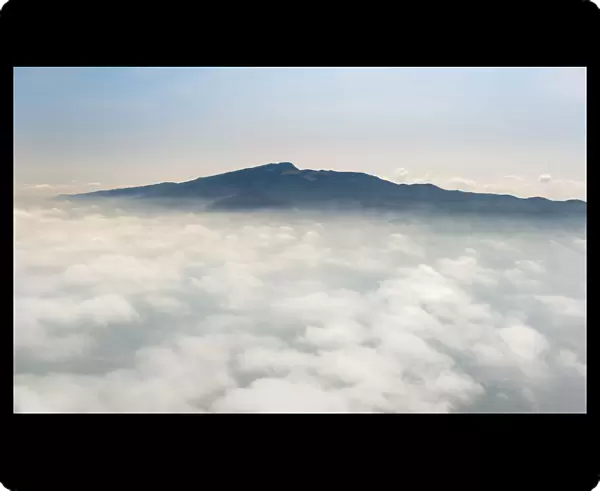 View of hallasan mountain from the sky