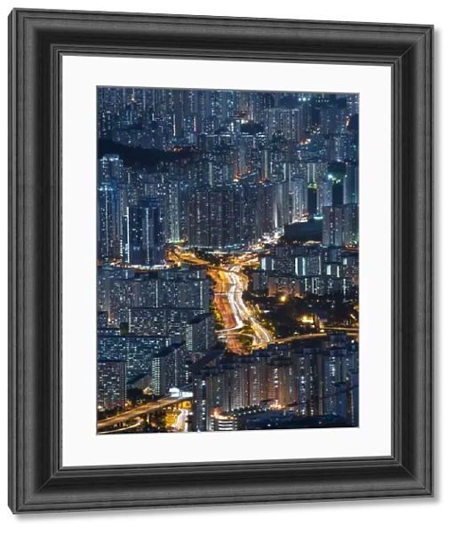 High density of residential area in Hong Kong