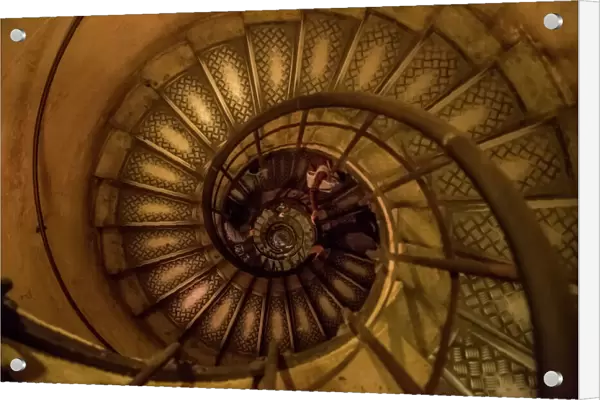 Staircase with spiral shape in the city of Paris
