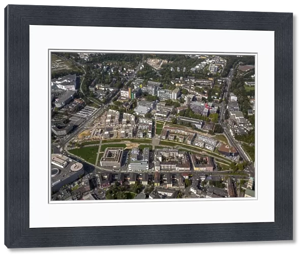Aerial view, Grune Mitte, University District, Essen, Ruhr district, North Rhine-Westphalia, Germany