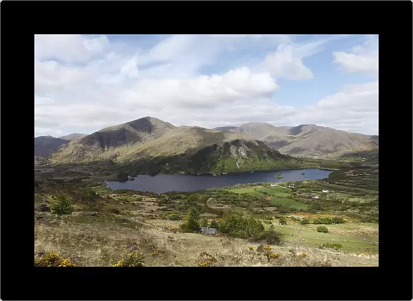 Glanmore Lake, view from Healy Pass, Beara Peninsula, County Kerry, Ireland, British Isles, Europe