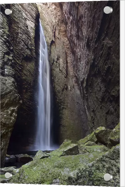 Waterfall of Cachoeira da Fumacinha, Chapada Diamantina, State of Bahia, Brazil