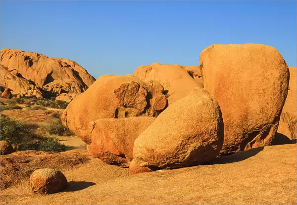 Rock formations in the evening light, near Spitzkoppe, Namibia