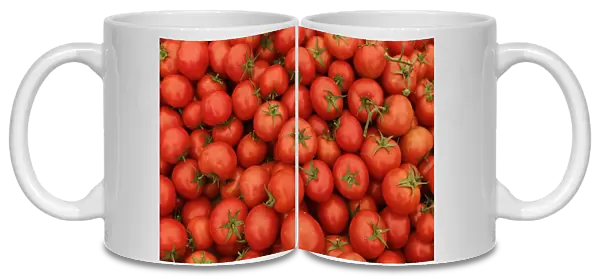 Tomatoes on a market stall, weekly farmers market, Mugla, Mugla Province, Aegean region, Turkey