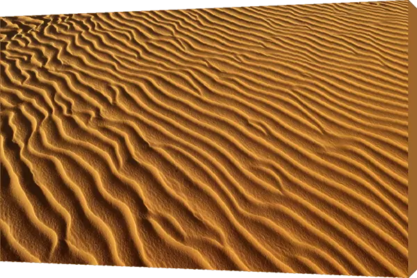 Sand ripples, sand dunes of Erg Mehejibad, Erg Mehejibad, Immidir or Mouydir, Sahara, Tamanrasset Province, Algeria