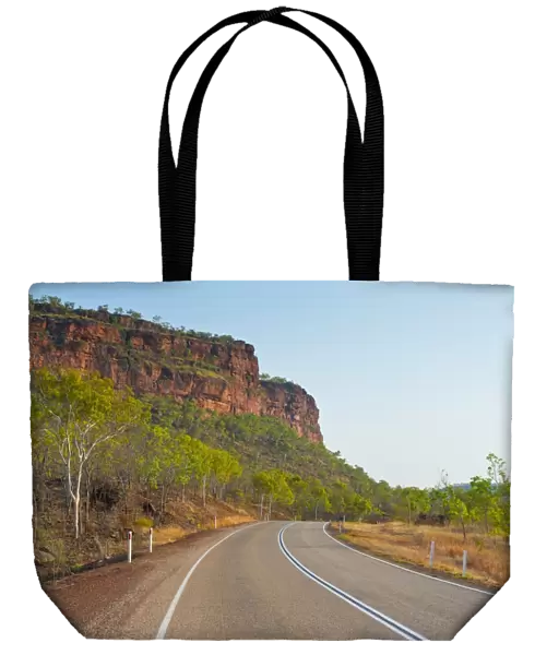 Road, red cliffs, Northern Territory, Australia
