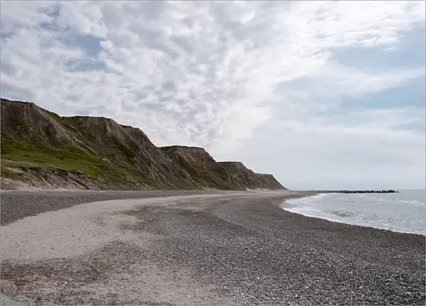 Beach on the coast of Bovbjerg, Bovbjerg-Klint, West Jutland, Denmark, Europe
