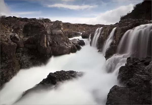 Barnafoss waterfall, Husafell, Iceland, Europe