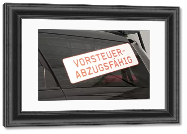 Car sticker, vorsteuerabzugsfaehig, German for VAT deductible