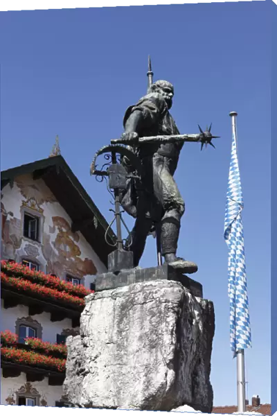 The Smith of Kochel Monument, Kochel, Upper Bavaria, Bavaria, Germany, Europe