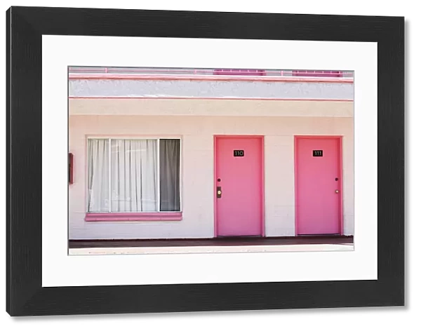 Pink Motel Room Doors