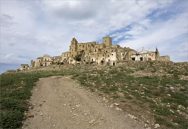 Abandoned mountain village Craco, Basilicata, Italy