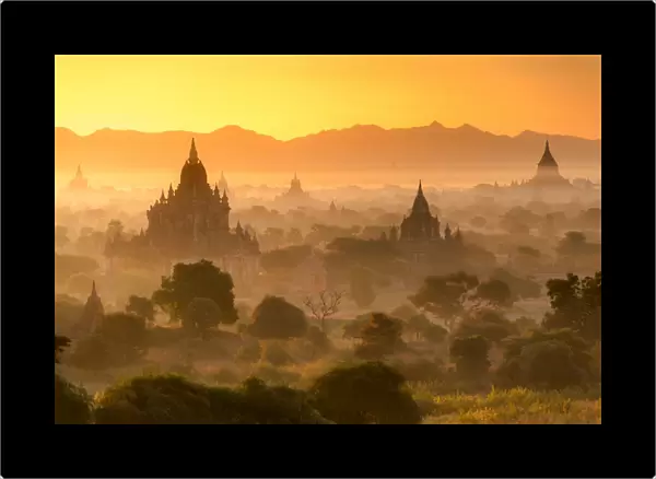Bagan Temple in sunrise
