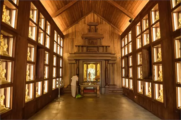 Hall of Buddha at Kelaniya Temple in colombo. Sri Lanka