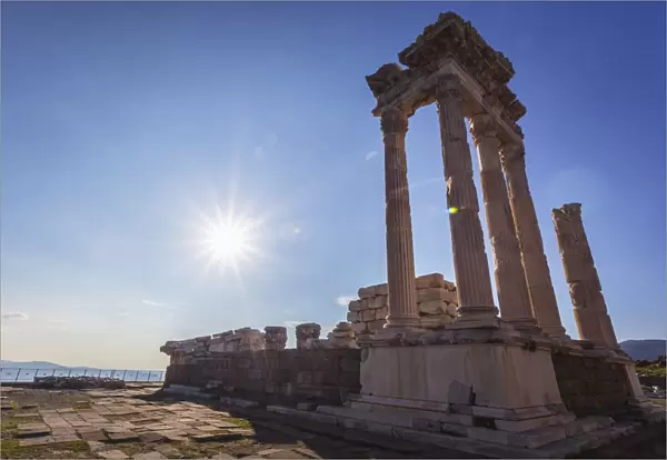 Ruins of the Temple of Trajan, the Pergamenes were known as the temple-keepers of Asia